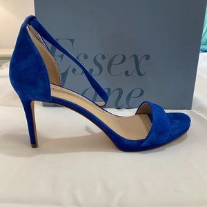 Blue Suede Heels with Strap - Essex Lane - Size 9.5 M